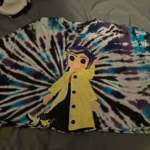 Coraline tie dye crop shirt, from hot topic, only worn 3 times